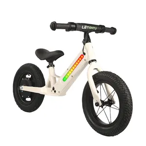 2024 Worlds más ligero Mini bicicleta niños equilibrio eléctrico bicicleta Logo Popular aleación de aluminio nuevo personalizado 24V 12 pulgadas 180W 100 Uds