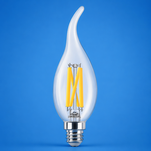 Bombilla <span class=keywords><strong>LED</strong></span> <span class=keywords><strong>Philips</strong></span> Master tipo vela, regulable, E14, <span class=keywords><strong>4W</strong></span>/6.5W, 2700K, blanco cálido, lámpara de filamento de vidrio para iluminación de candelabros de alta gama - Product Image 1