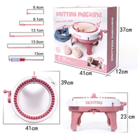 Machine à Tricoter Cylindrique Étoile Sentro DIY 48 Aiguilles pour Famille, Fournitures de Couture pour Enfants avec Jouets en Laine