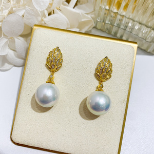 Accesorios de Plata S925 para DIY con Perlas, Cuentas de 7-9mm, Modelo 22013, Soporte Hueco para Pendientes de Perlas Múltiples, Joyería de Moda - Product Image 3
