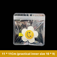 ZNZF005 Sacs auto-adhésifs en PVC transparent double face durables avec trou de suspension, imperméables et recyclables pour bijoux, artisanat et petites entreprises