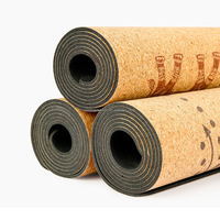 NICEGOOD Tapis de yoga en liège de caoutchouc naturel avec étiquette personnalisée par sublimation OEM
