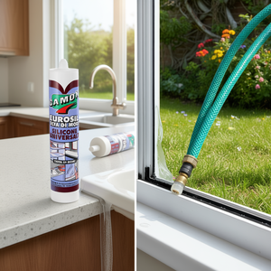 Scellant en silicone Camon Eurosil 280 ml brun foncé, adhésif universel pour usage intérieur et extérieur - Product Image 2