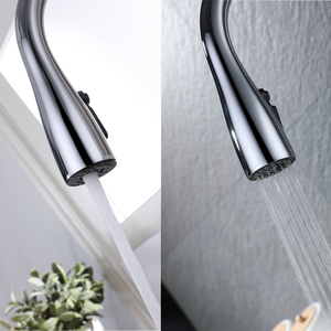 Oubao Vệ Sinh Pull <span class=keywords><strong>Out</strong></span> Chrome Và Màu Đen Nhà Bếp Mixer Vòi Nước Cho Bồn Rửa - Product Image 4