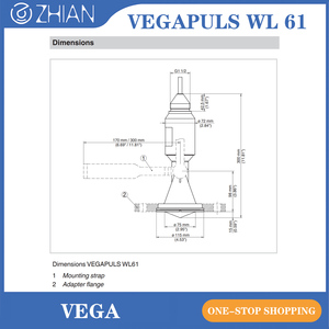 เซ็นเซอร์เรดาร์ไมโครเวฟ IP 68 สำหรับน้ำและของเหลว 4-20 MA/HART รุ่น VEGAPULS WL61 เครื่องวัดระดับเรดาร์ - Product Image 5
