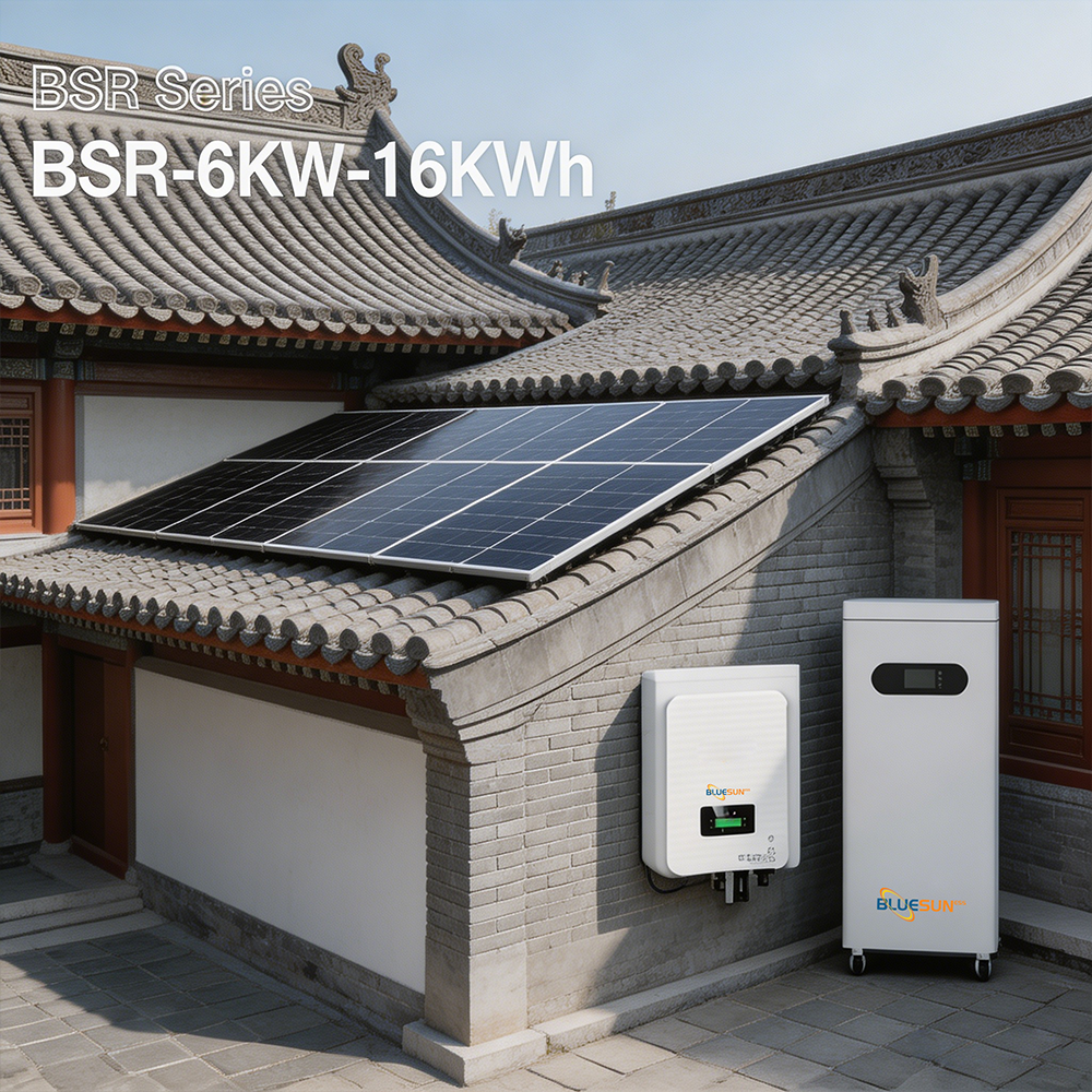 All in One Bluesun Solar 6kw Hybrid Solar Energy System Full Set with 16kwh Solar Battery Home Power · image 3
