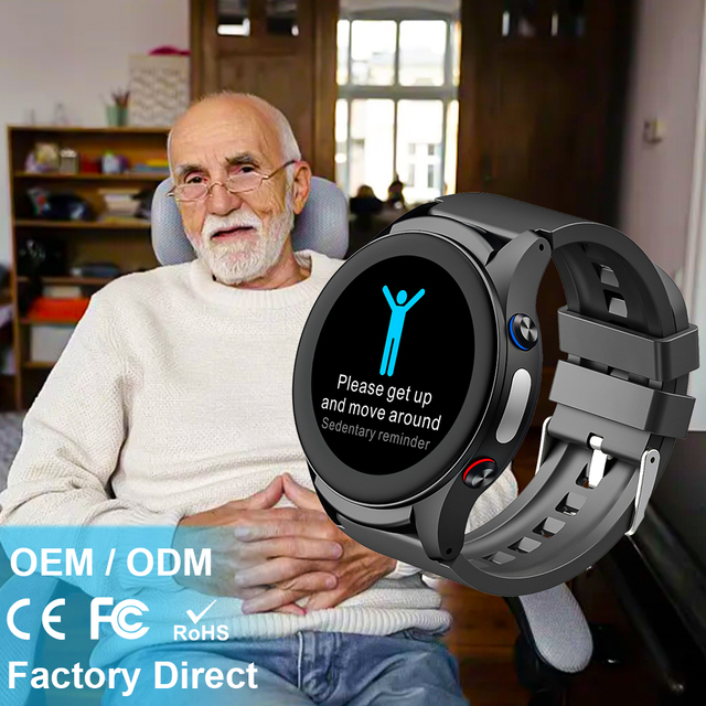 L08P Simple Design GPS Navigation Smart Watch for Seniors Sleep Tracker SOS Button Call Reminder Dial Call Calendar Countdown