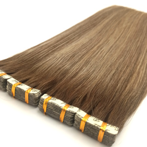 Extensiones de cabello humano alineadas con cutícula Natural cruda 100%, cinta de doble cubierta en extremos de cabello súper doblemente dibujados invisibles - Product Image 2