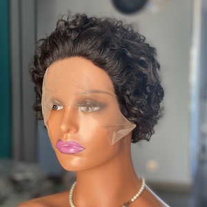 Brazilian Virgin Human Hair <strong>Pixie</strong> <strong>Curls</strong> <strong>Wigs</strong> Pre Plucked Lace Frontal <strong>Wig</strong> Short <strong>Pixie</strong> Cut Transparent Lace Front <strong>Wig</strong> - Product Image 5