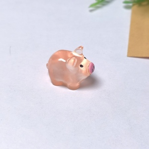 Mini Cerditos de Resina, Mini Cerditos Luminosos, Figuras <span class=keywords><strong>Miniatura</strong></span>, Animales de Resina <span class=keywords><strong>Miniatura</strong></span> al por Mayor para Decoración de Jardín, Paisaje y Fiestas - Product Image 5