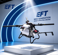 Kit de châssis de drone agricole robuste EFT X2300, compatible pulvérisation 80L, structure modulaire en treillis, charge utile 100KG