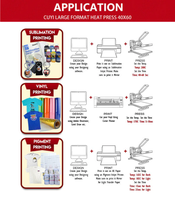 Presse à chaud CUYI 16X 24" (40*60) pour t-shirts, imprimante numérique de sublimation de qualité industrielle pour transfert thermique de vinyle