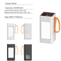 Batterie externe grande capacité 60000 mAh 22,5 W, charge ultra-rapide PD 20 W, affichage numérique, pour voyages en extérieur et camping, avec fonction lampe