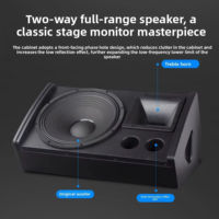 Moniteur de scène professionnel 2 canaux 15 pouces en bois et métal, 600W haute puissance, pour performances sur scène, son inversé, mariages et bars