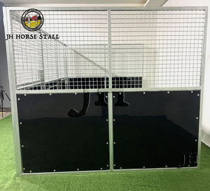 Giá rẻ HDPE di động xách tay nhựa tạm thời dễ dàng để cài đặt ngựa quầy hàng hộp ngựa ổn định với cửa trượt - Product Image 5
