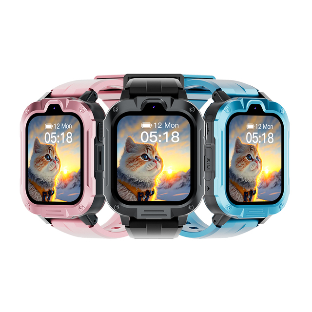 2026 K39 4G Kids Smart Watch Phone GPS Monitor 800mAh Battery Video Call IPS Compatible RTOS-Square Smartwatch for Children