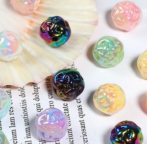 12-16mm UV Colored Mabie Solid <b>Color</b> Acrylic Loose <b>Beads</b> for DIY Handmade Materials Bracelet Mobile Phone Chain Accessories - Product Image 4