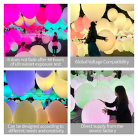 Ballons d'oeufs luminescents inductifs lumière LED interactive publicité gonflables pour les Festivals mariage Installations décoratives