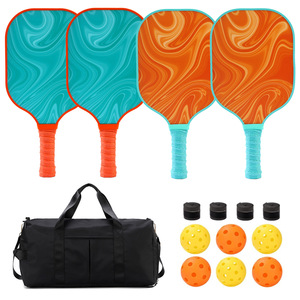 Juego de Palas de Pickleball de Fibra de Vidrio, 4 Palas, 6 Pelotas, Bolsa de Nailon, Certificado por la USAPA, Forma Estándar, para Uso Recreativo - Product Image 1