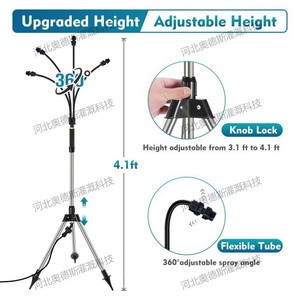 Système de brumisation sur trépied personnalisé avec tuyau de 8 m, angle de pulvérisation réglable, kit d'atomisation pour jardin, terrasse extérieure et refroidissement - Product Image 2