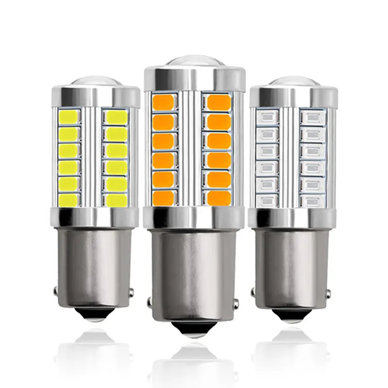 1x P21W Ba15S 1156 Bay15d 1157 רכב LED אות הנורה סופר מואר ערפל מנורת אוטומטי זנב בלם הפוך חניה אור 12V לבן אדום