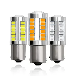 1x P21W Ba15S 1156 Bay15d 1157 Bóng Đèn LED Tín Hiệu Siêu Sáng Đèn Sương Mù Tự Động Đuôi Phanh Ngược Đèn Đỗ Xe 12V Trắng Đỏ