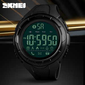 Skmei Smartwatch Large Dial Bluetooth Sports Watch Men Outdoor Use Glow In Dark Green Black Strap - Product Image 2