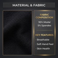 Sous-vêtements en modal tricoté élastique, respirant, antibactérien, personnalisés OEM/ODM pour hommes adultes avec logo à la taille, écologiques