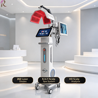 Appareil de repousse des cheveux au laser diode LLLT 650nm 200W, traitement du cuir chevelu, 262 diodes laser, kit d'accessoires pour la repousse des cheveux, certifié CE, pour salon