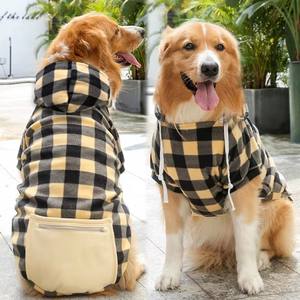 Vêtements d'hiver à poche zippée à carreaux pour chiens et chats de petite, moyenne et grande taille, sweat-shirt Teddy <span class=keywords><strong>Fadou</strong></span> - Product Image 3