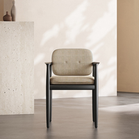 Fauteuil en chêne sur mesure, chaise longue moderne en bois massif, siège de bureau rembourré en tissu, style nordique, pour hôtel écologique