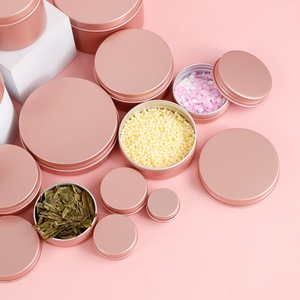 Tarros Redondos de Aluminio Rosa Mate de 5ml, 10ml, 30ml, 50ml, 60ml, 80ml, 100ml para Crema Cosmética y Té - Product Image 1