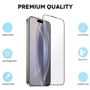 ฟิล์มกันรอยหน้าจอ iPhone 16 Pro Max แบบเต็มจอ พิมพ์ลายไหม ป้องกันการมองลอก กระจกนิรภัย พร้อมอุปกรณ์จัดตำแหน่งอัตโนมัติ ราคาโรงงาน - Product Image 2