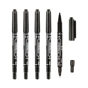 Wholesale Custom Dual Tip Fine Point Oil Based 0.5mm Fine Liner Tips Pens Permanent Marker Pen For Office And School