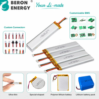 Batería de Iones de Litio OEM ODM de 3.7V 2200mAh, Paquete de Batería de Polímero de Litio Recargable con Conector de Cable Personalizado para Dispositivos Portátiles