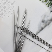 Aiguilles à tricoter à double pointe en acier inoxydable lisse Knitter Pride 15 cm 20 cm