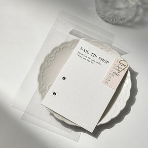 Tarjeta de presentación de esmalte de uñas con logotipo personalizado al por mayor, prensa de moda para uñas, embalaje de papel para ropa, compra de uñas artificiales - Product Image 2