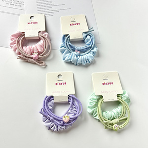 Juego de Lazos para el Cabello Xinyue, Bandas Elásticas de Nailon para Cola de Caballo, Rosa, Azul, Morado, Verde, Paquete de 3, Uso Diario, Alta Elasticidad - Product Image 1