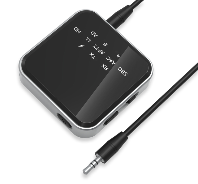 2022 New QCC3040 Bluetooth 5.2 Adapter Share to 2 Headphone Airplane Bluetooth Adapter