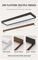 Lámpara LED Cuadrada de 4 Pies 3CCT para Cocina y Sala de Estar, Delgada, Decorativa, de Montaje Empotrado, Acrílica, para Renovación de Apartamentos