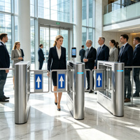 Portillon pivotant à reconnaissance faciale au design moderne pour les communautés résidentielles, les hôtels, les magasins de détail et les centres commerciaux