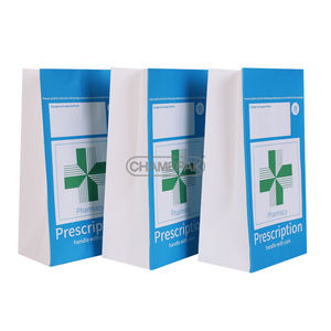 Sacs <span class=keywords><strong>en</strong></span> papier pour <span class=keywords><strong>pharmacie</strong></span> avec logo imprimé personnalisé Sacs <span class=keywords><strong>en</strong></span> papier pour pain kraft blanc SOS pour médicaments sans poignées - Product Image 1