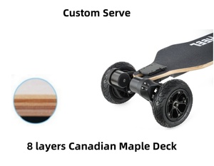 Planche à roulettes électrique JIESEN <span class=keywords><strong>Longboard</strong></span> Kit de télécommande à double entraînement avec camions de 7 pouces Vitesse de 38 km/h Portée de 15 à 20 km Ceinture Charge de 100 kg - Product Image 2
