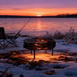 Table de foyer carrée en acier portable pour l'extérieur, patio, jardin, foyer à bois - Product Image 3