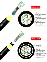 Cable Óptico Aéreo ADSS G652D Monomodo de 4-96 Hilos, Autoportante para Exteriores, Fibra Óptica de PVC de 1 km, GJYXFCH Qianluo/OEM