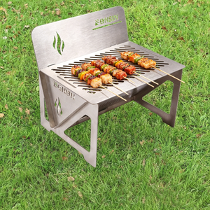 Barbecue d'extérieur détachable, réchaud de camping, gril à charbon de bois, rôtissoire détachable en acier inoxydable, poêle à bois - Product Image 1