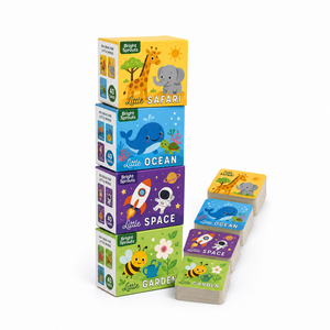 Livre cartonné découpé sur mesure avec silhouettes, papier C2S, pelliculage brillant, livraison rapide garantie pour l'entraînement des habiletés motrices des tout-petits - Product Image 1