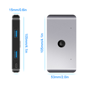 Hub de commutation KVM USB 3.0 à 4 ports adapté pour PC, clavier, souris, imprimante, en stock - Product Image 2