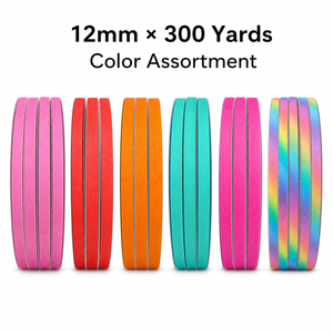 Cinta Brillante de 12 mm, 300 Yardas por Rollo, Cinta Metálica Multicolor para Decoración de Bodas, Envoltura de Regalos y Fiestas en Tailandia - Product Image 3