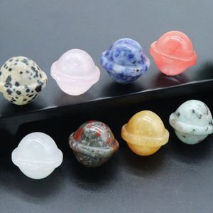 Cristal sculpté de haute qualité, naturel et énergétique, en quartz rose et améthyste, multi-matériaux, en forme de planète, pour souvenir - Product Image 5